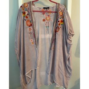 Dusty purple kimono with flowers